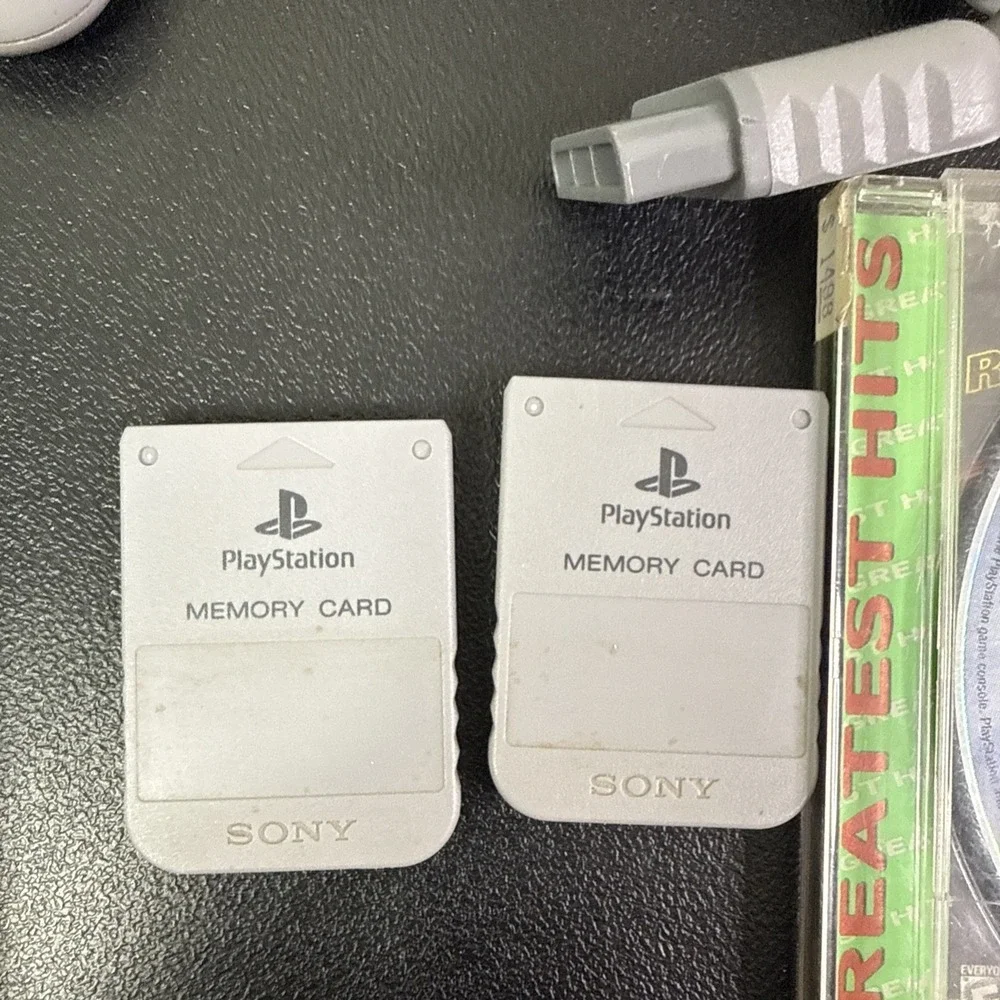 Sony PlayStation PS1 Console Bundle 9 Games & 2 Controllers Memory Cards Tested